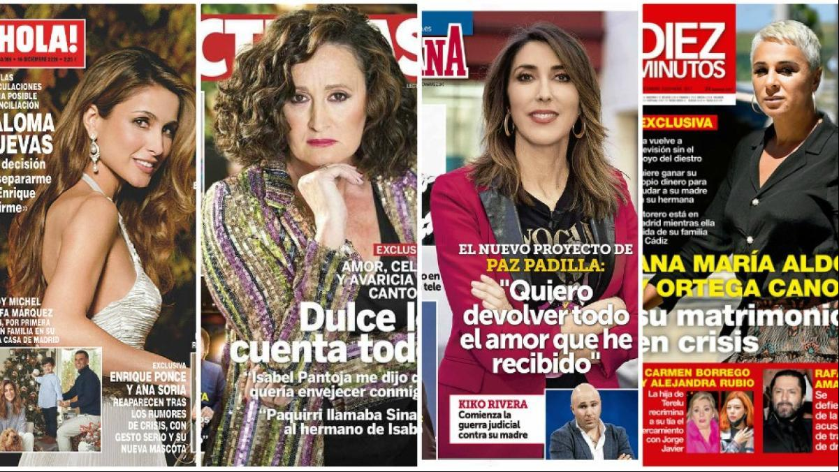 Paloma Cuevas, Dulce, Paz Padilla y Ana María Aldón protagonizan las portadas