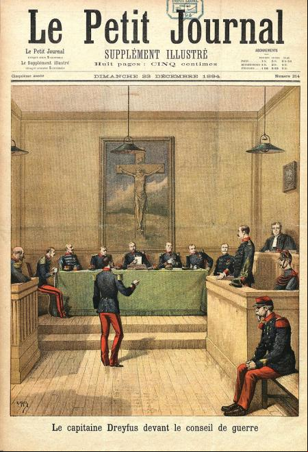 Portada de 'Le Petir Jorunal' sobre el consejo de guerra a Dreyfus