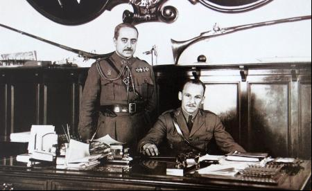 General of the Army Manuel Goded Llopis (October 15, 1882 August 12, 1936) seated at a desk. Goded was a Spanish Army general who was one of the key figures in the July 1936 revolt against the democratically elected Second Spanish Republic. Having unsuccessfully led an attempted insurrection in Barcelona, he was captured and executed by the Republican government. (Photo by: Universal History Archive/Universal Images Group via Getty Images)