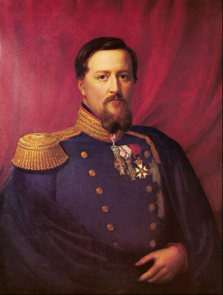 Retrato de Federico VII de Dinamarca.