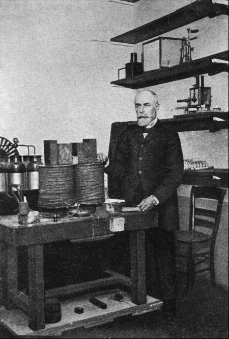 Henri Becquerel en su laboratorio.