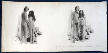Contraportada y portada de 'Two Virgins', con John Lennon y Yoko Ono desnudos