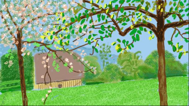Cuando la primavera llega al iPad de David Hockney