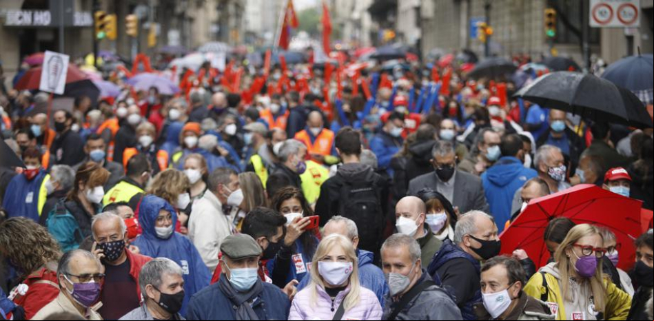 Presencia de ministros españoles en la manifestación del 1-M, la primera en la calle desde la pandemia