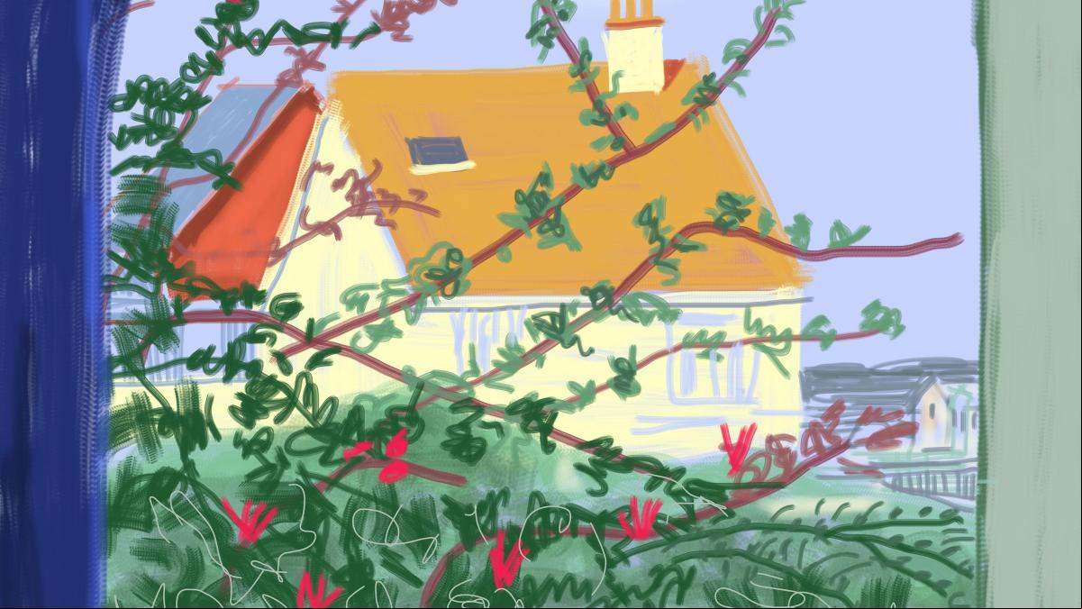 Hockney deslumbra con sus paisajes pintados con los dedos en un iPad... y desde la cama