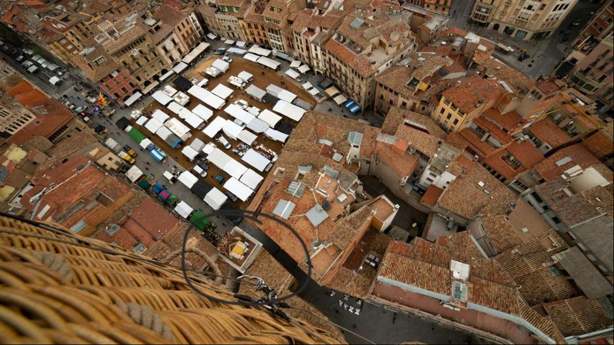 El Mercat del Ram a vista de globo