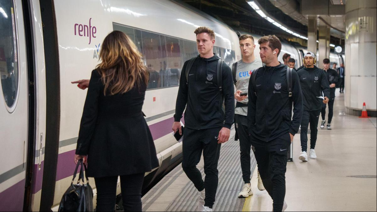 El Barcelona se desplaza en tren por primera vez esta temporada