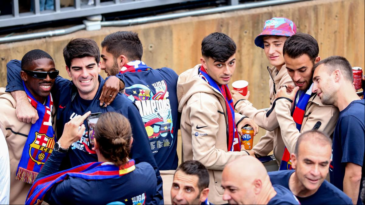 Todos los detalles de la celebración de la Liga del Barça tras ganar al Espanyol