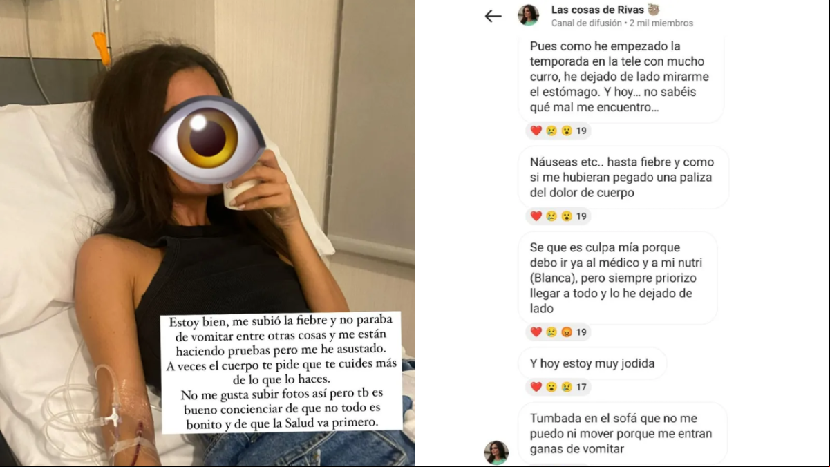 Preocupación por Alexia Rivas tras su ingreso de urgencia en el hospital: Me subió la fiebre y no paraba de vomitar