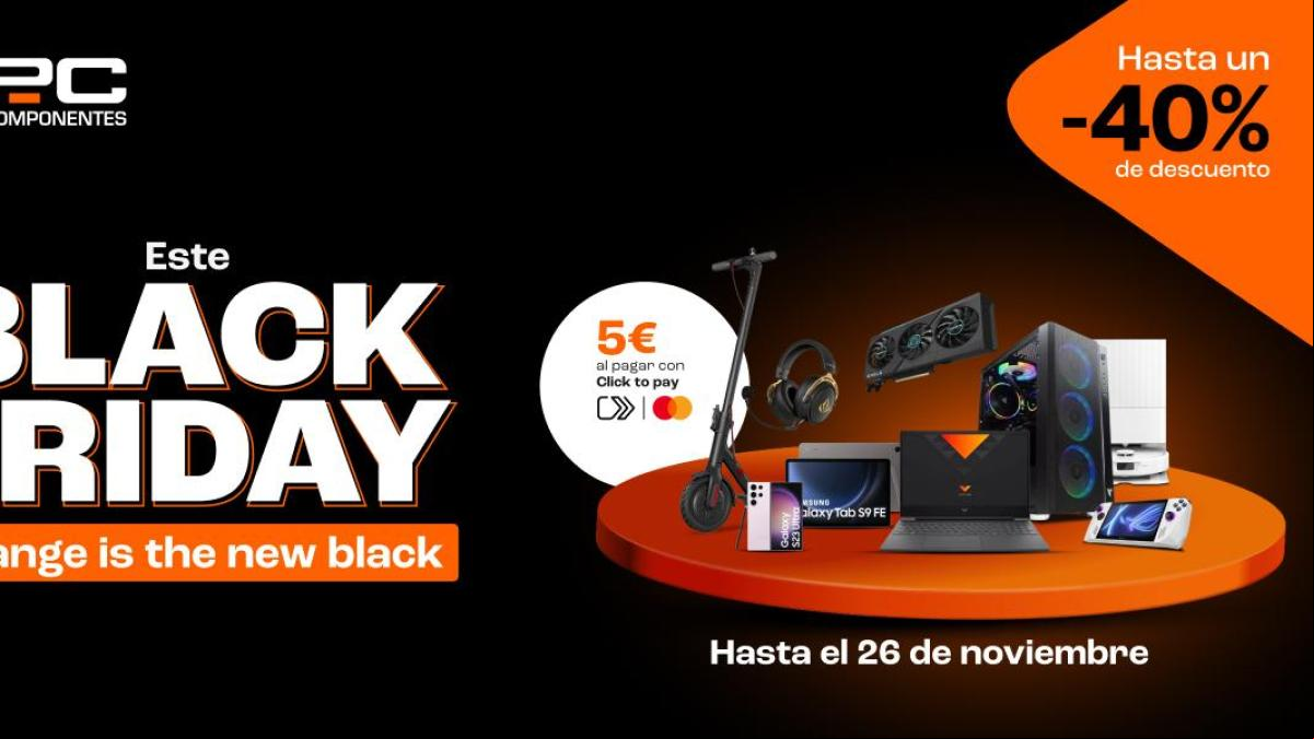 Black Friday en PcComponentes: Portátiles, tablets o gaming con un 40% de descuento