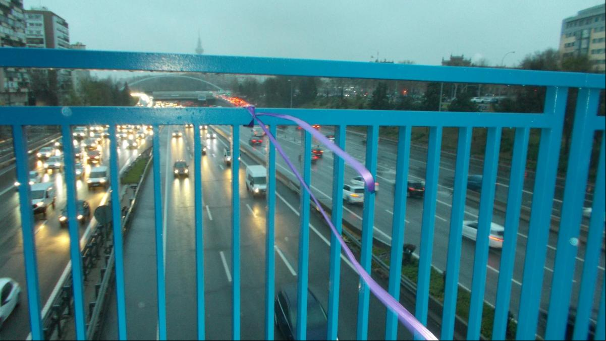 El reivindicativo puente de la M-30