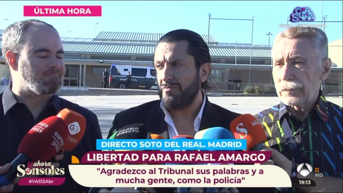 Primeras palabras de Rafael Amargo tras salir de prisión: Llevo tres años y medio comiéndome un marrón