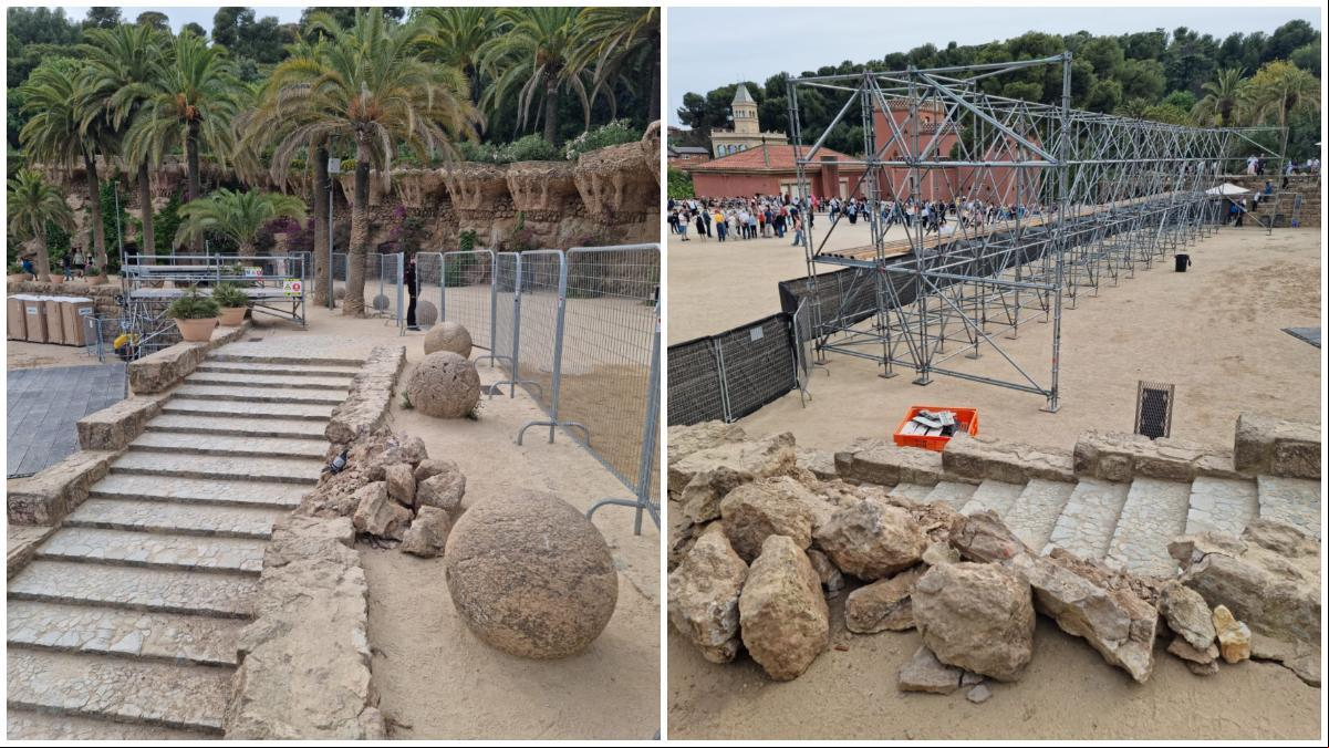 Louis Vuitton paga 3.552 euros por destruir unas escaleras protegidas del Park Güell