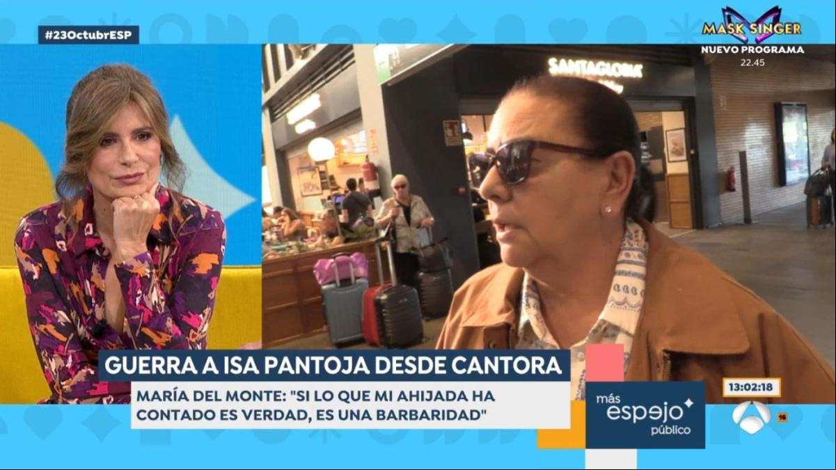 Primeras palabras de María del Monte tras la entrevista de Isa Pantoja: “Es una solemne barbaridad”