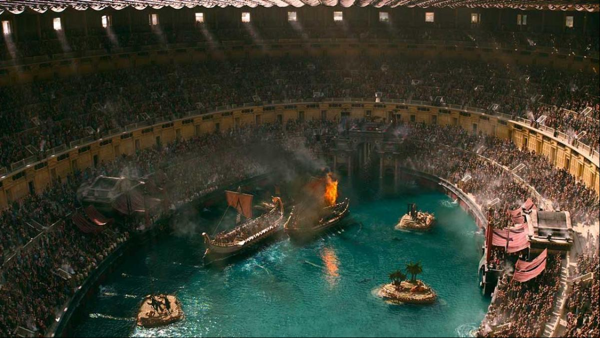 Naumaquias en Gladiator II: realidad y ficción de las batallas navales en el Coliseo
