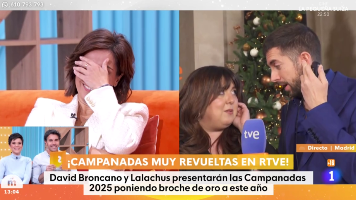 La confusión de Broncano y Lalachus en la conexión con Mañaneros: Conversación de besugos