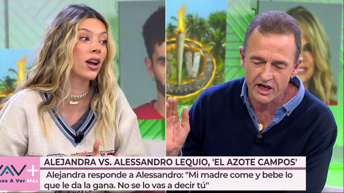 Tenso enfrentamiento en Vamos a ver entre Alessandro Lequio y Alejandra Rubio: Decidle algo a este señor, que si no se lo voy a decir yo