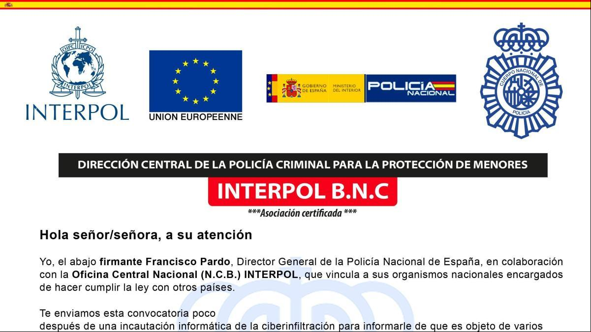 Alerta de Mossos: mucho cuidado con esta estafa de una citación por delitos como pedopornografía o exhibicionismo