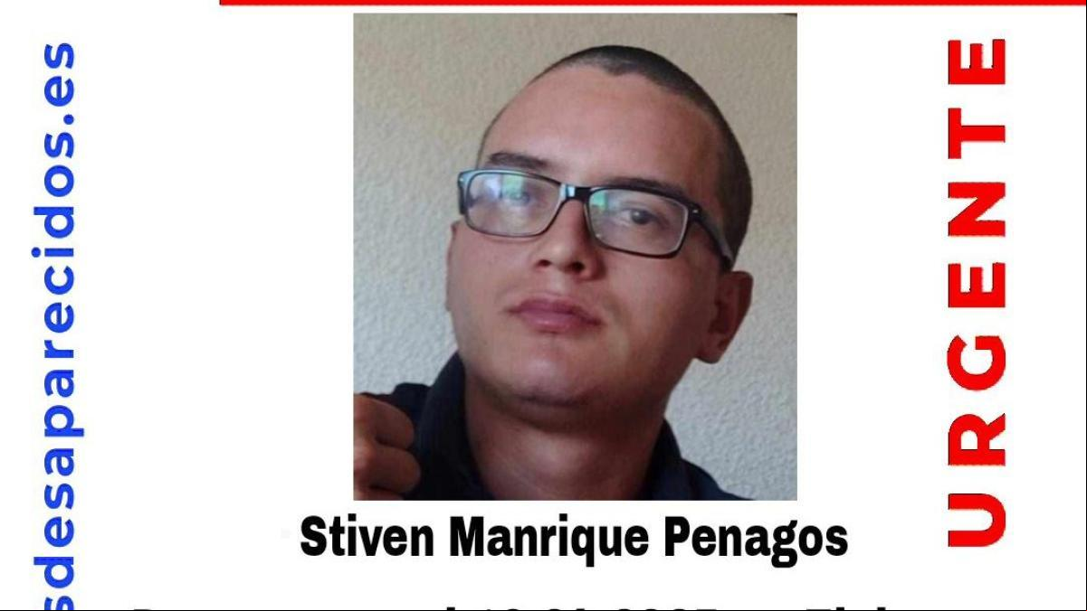 Activan una alerta para encontrar a Stiven Manrique Penagos, un joven de 26 años desaparecido en Alicante