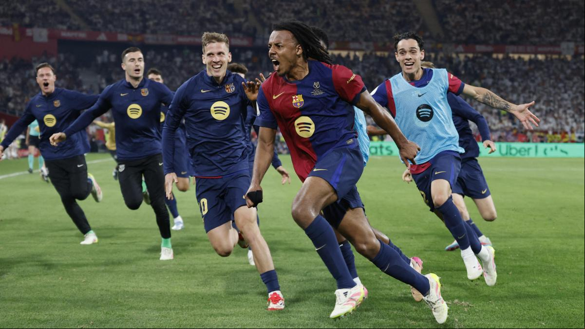 Final Copa del Rey: Koundé lleva al barcelonismo al éxtasis con un trallazo inolvidable
