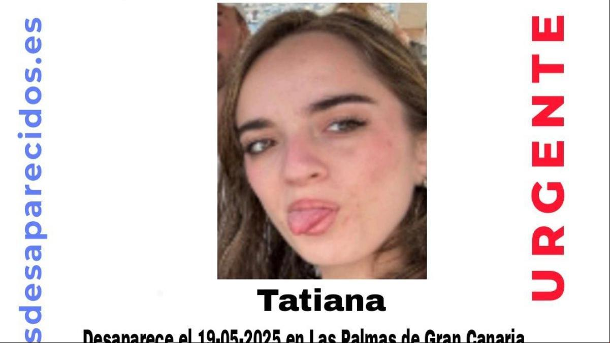 En paradero desconocido Tatiana, una joven de 22 años desaparecida en las Palmas de Gran Canaria