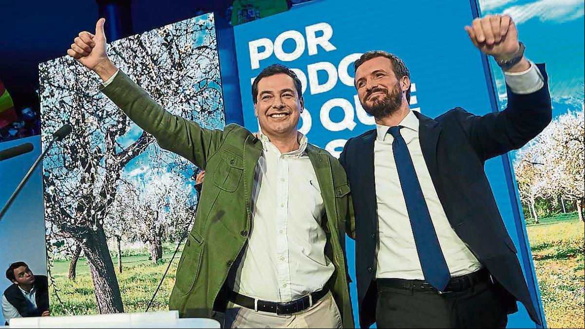 Pablo Casado y Moreno Bonilla firman un pacto de no-agresión en Andalucía