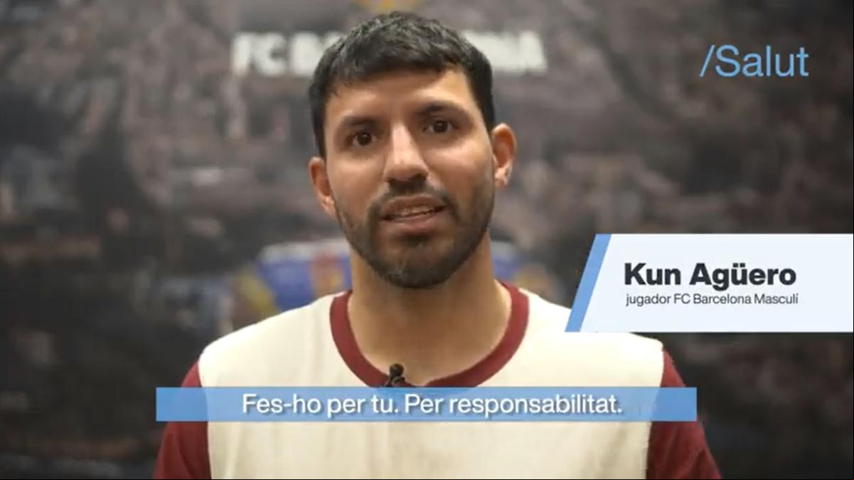 Agüero se atreve con el catalán por una buena causa