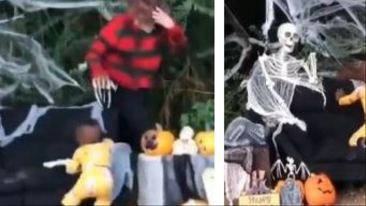 El traumático susto viral de Freddy Krueger y Michael Myers a un niño por Halloween