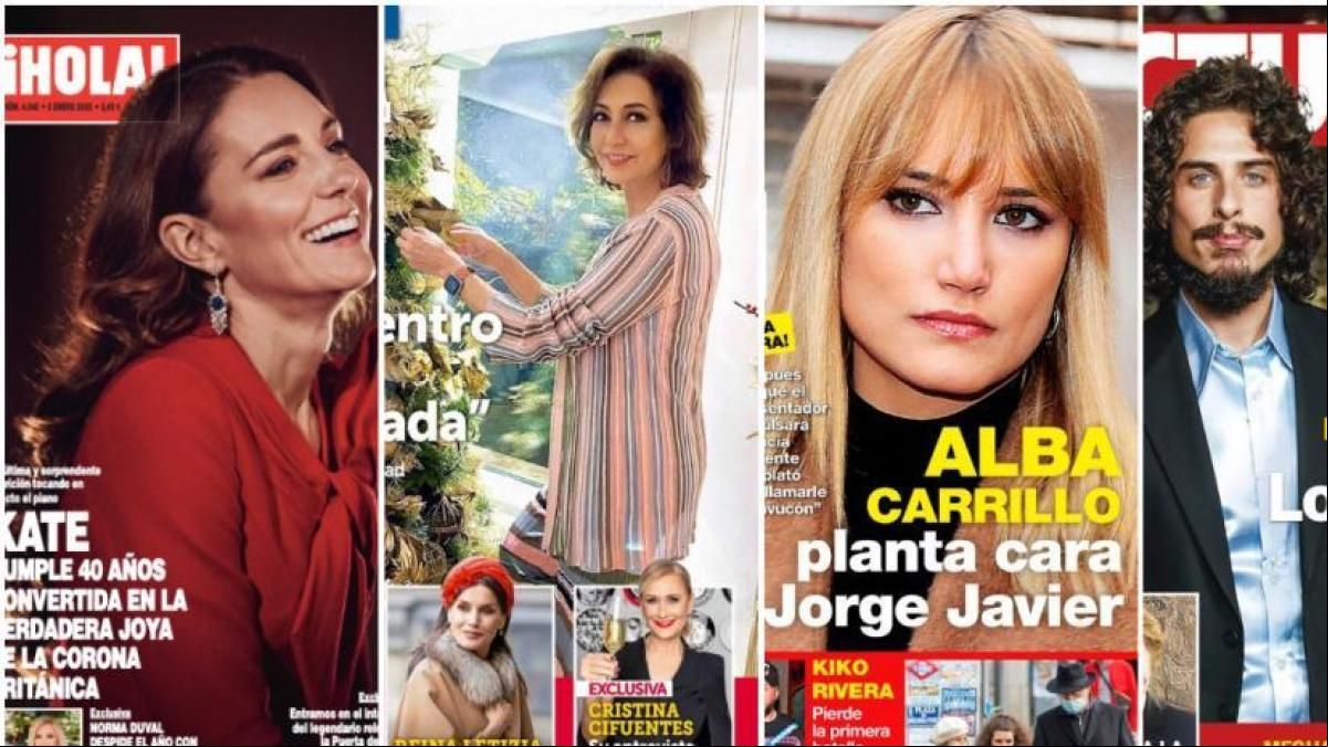 Kate Middleton, Ana Rosa, Alba Carrillo y Sara Carbonero con Kiki Morente protagonizan las portadas del corazón