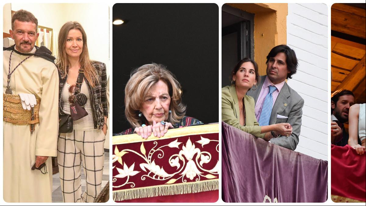 Banderas, las Campos, Fran Rivera y Amaia Salamanca inauguran la Semana Santa