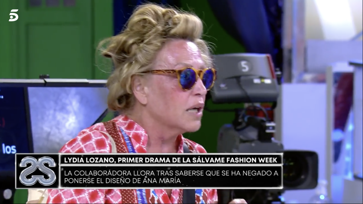 Lydia Lozano, entre lágrimas, amenaza con no participar en la Sálvame Fashion Week