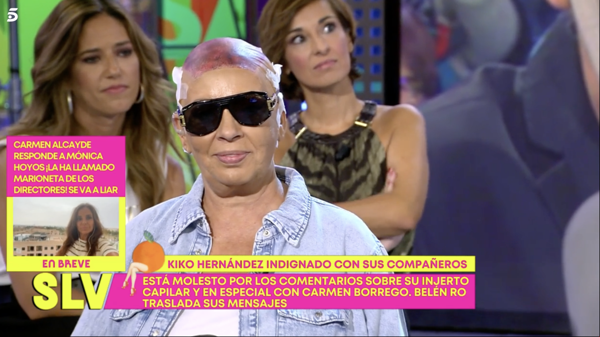 Carmen Borrego se burla en Sálvame de Kiko Hernández y de su trasplante de pelo