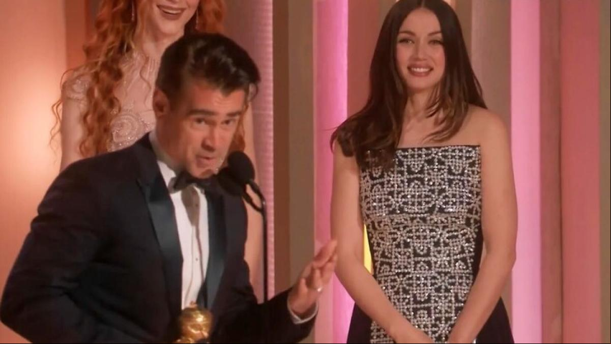 Ana de Armas, ruborizada con los halagos en directo de Colin Farrell: Eres extraordinaria