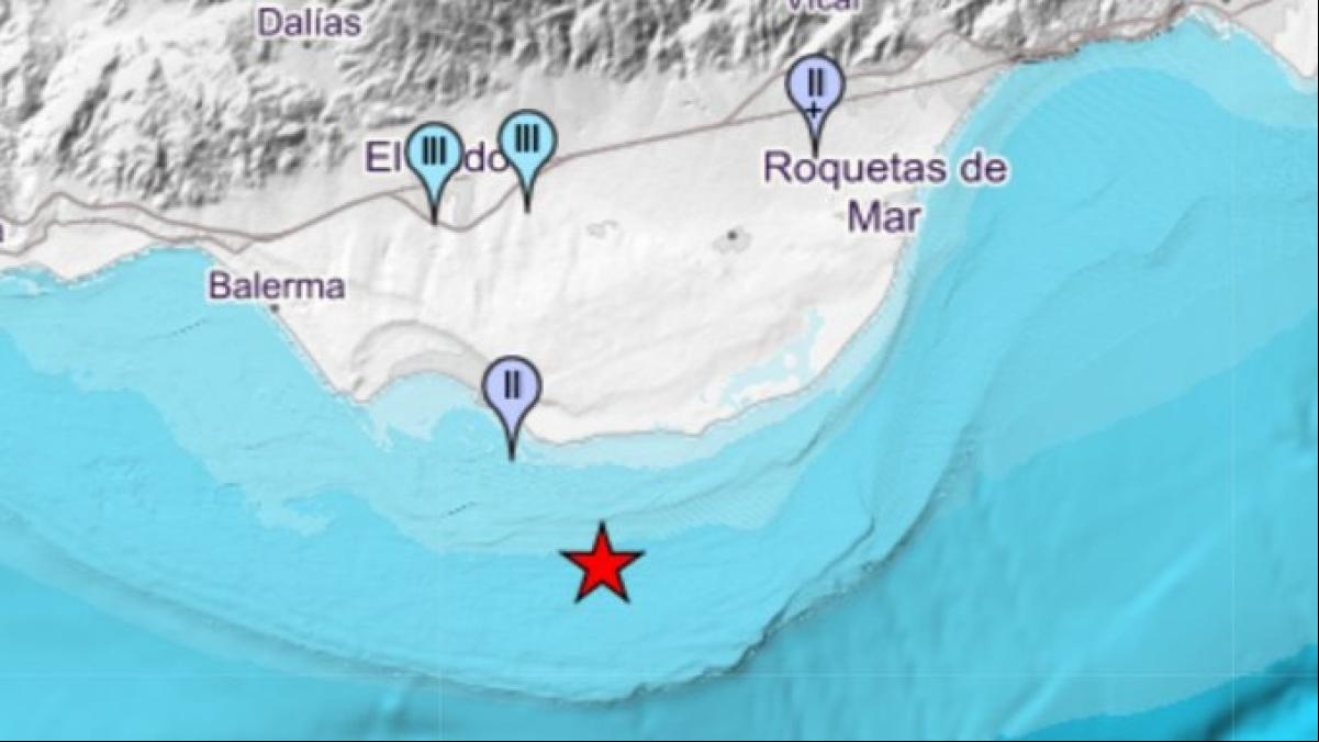 Registrado un terremoto de magnitud 3 en Almería con epicentro en El Ejido