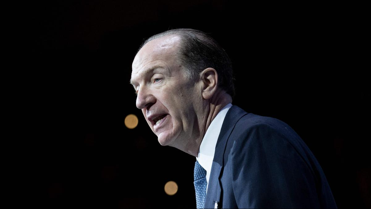 El presidente del Banco Mundial, David Mal, anuncia que deja el cargo