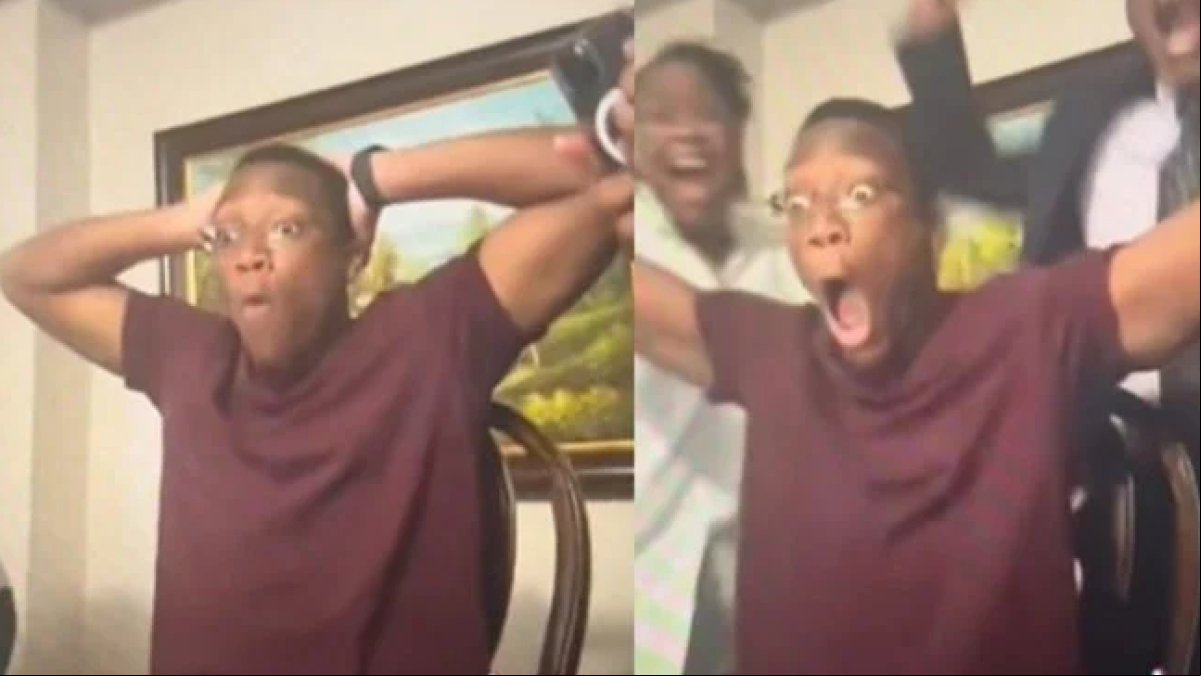 La eufórica reacción con 20 millones de visualizaciones de un joven y su familia al ser itido en Harvard