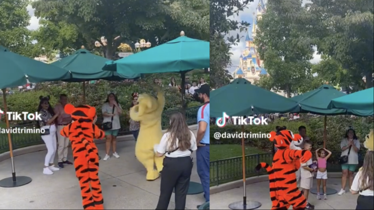 Pillan a Tigger y Conejo de Winnie the Pooh en Disneyland Paris bailando sevillanas: Esos vienen de la feria