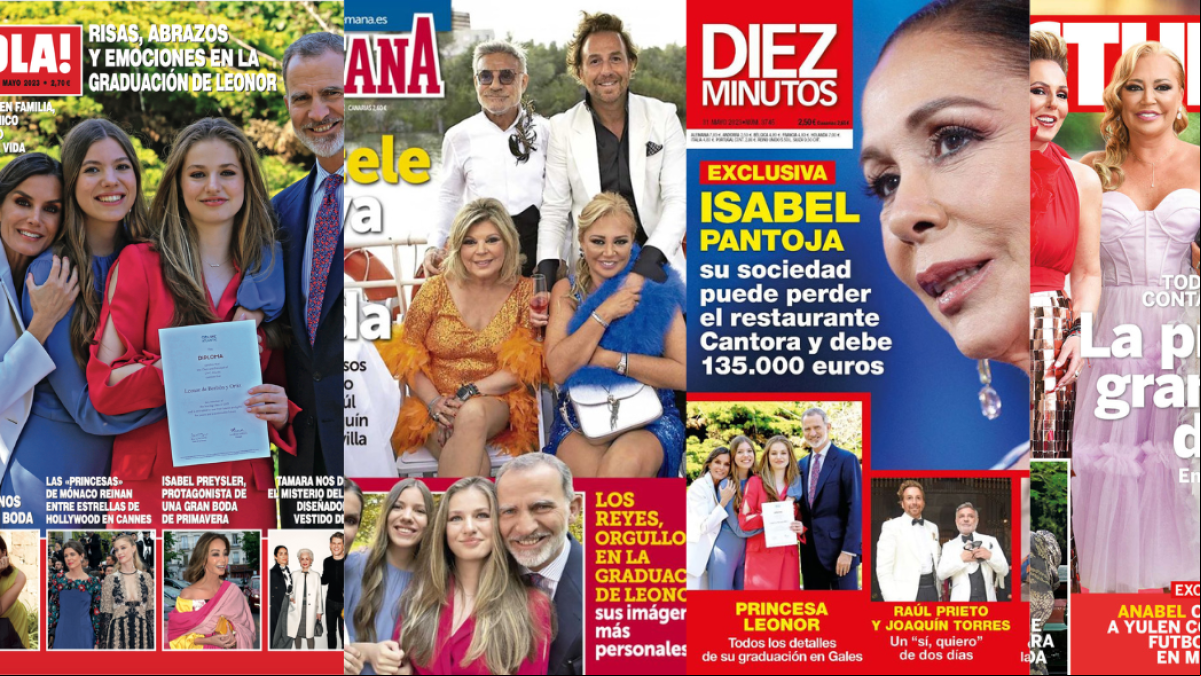La princesa Leonor, Isabel Pantoja y la boda de Raúl Prieto y Joaquín Torres protagonizan las portadas