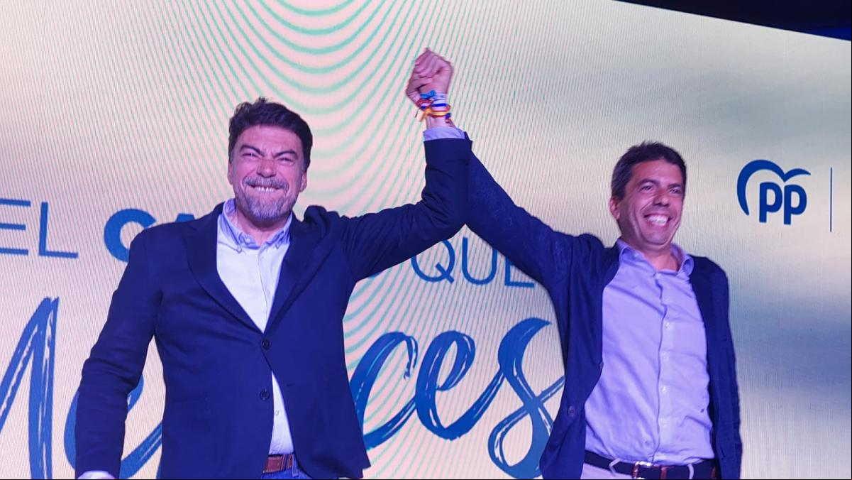 Luis Barcala gobernará Alicante en solitario mientras Pablo Ruz debe pactar con Vox en Elx