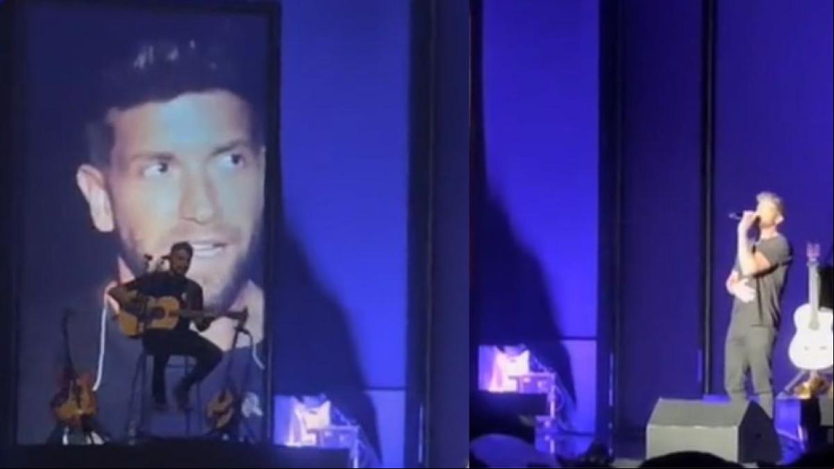 Pablo Alborán no sabe donde meterse ante la ocurrencia de una fan en pleno concierto