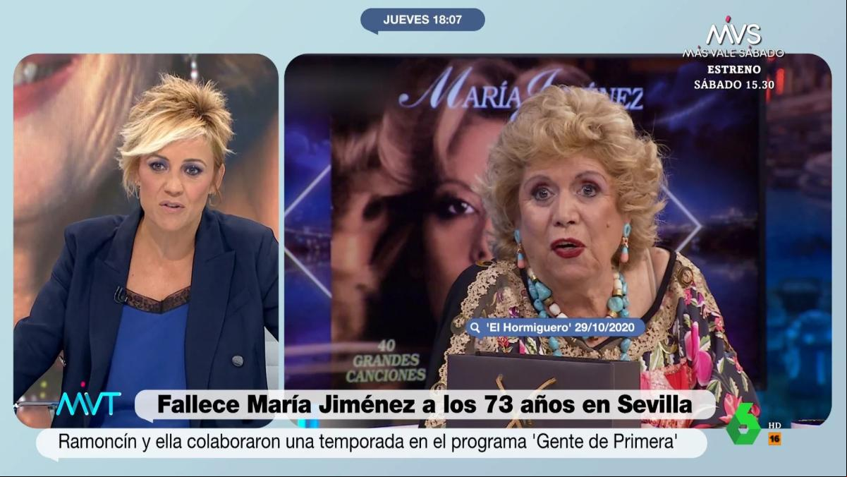 La entrevista “imposible” de Cristina Pardo a María Jiménez: “Uy, qué largo es esto”