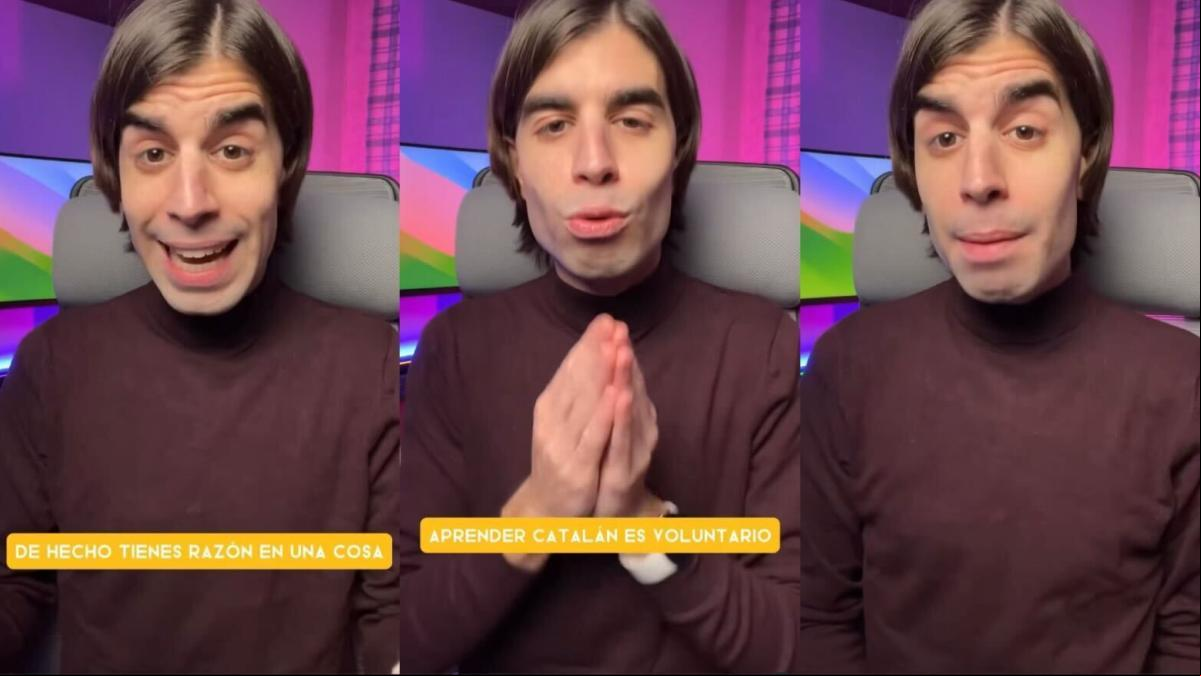 Un tiktoker andaluz aprende catalán con Duolingo y Polonia de TV3: Me encanta, tant de bo