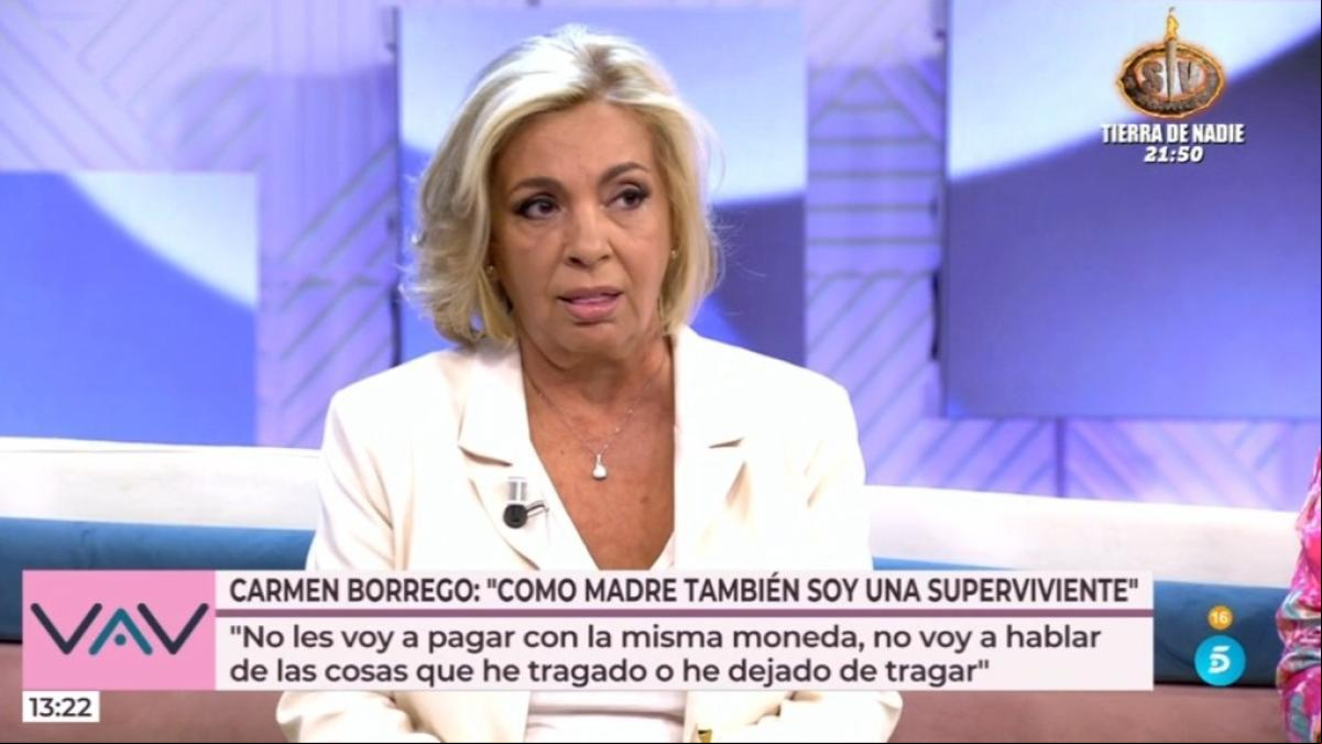 Carmen Borrego vuelve a arremeter contra su nuera: Mi hijo hace esto por salvar su matrimonio