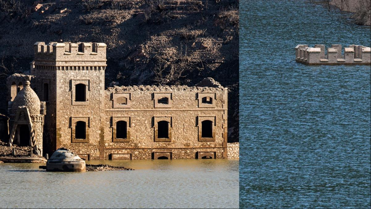La imagen comparativa del renacer de Sau