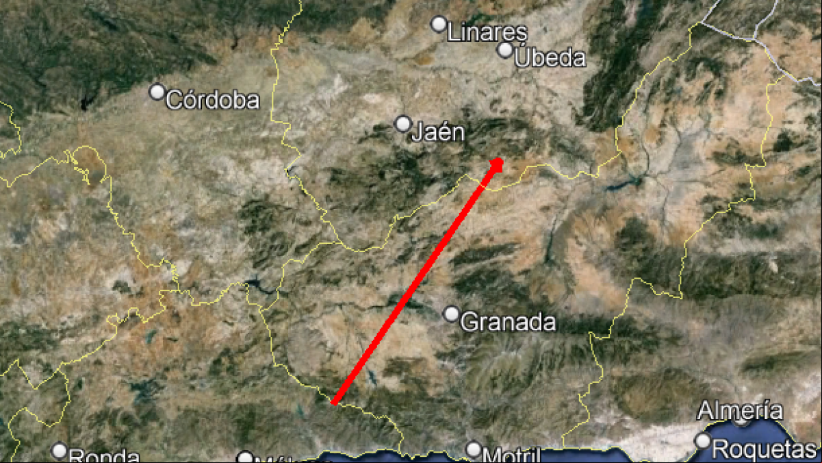 Una bola de fuego sobrevuela el cielo de Andalucía a 65.000 kilómetros por hora
