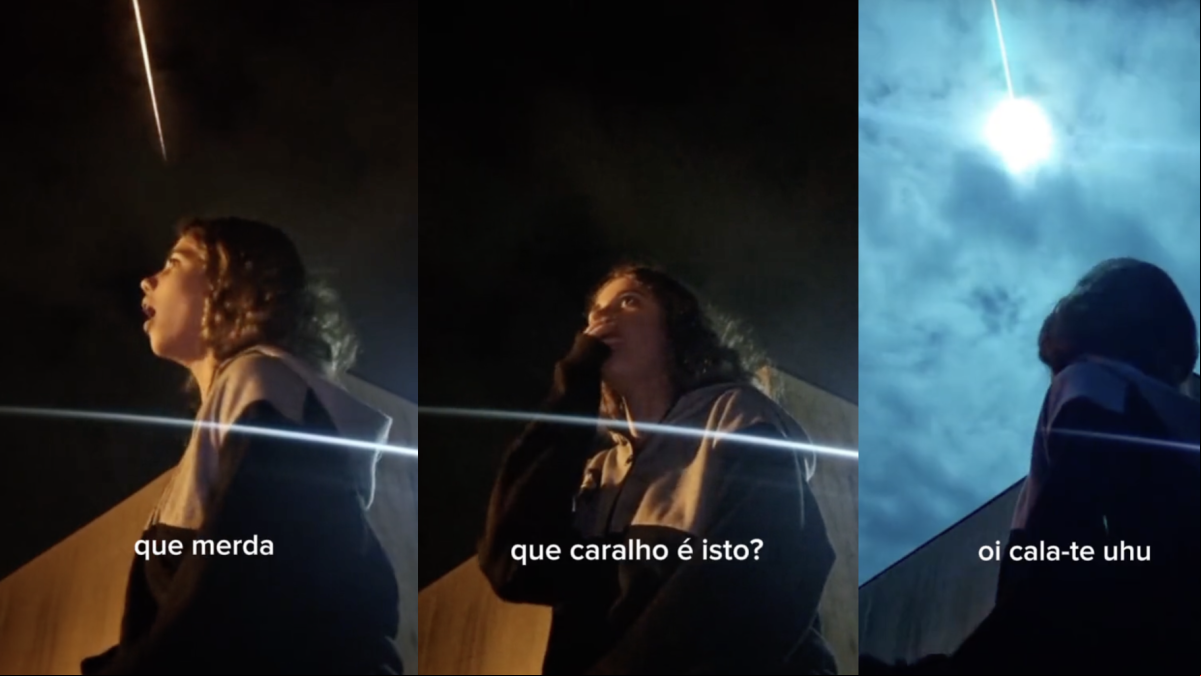 La hilarante reacción de una chica al meteorito azul que cruzó la península: “Es un enviado del infierno”
