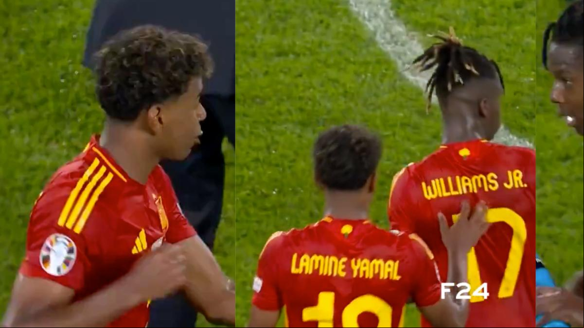 El gracioso “piedra, papel o tijera” entre Lamine Yamal y Nico Williams del que todo el mundo habla tras golear a Georgia