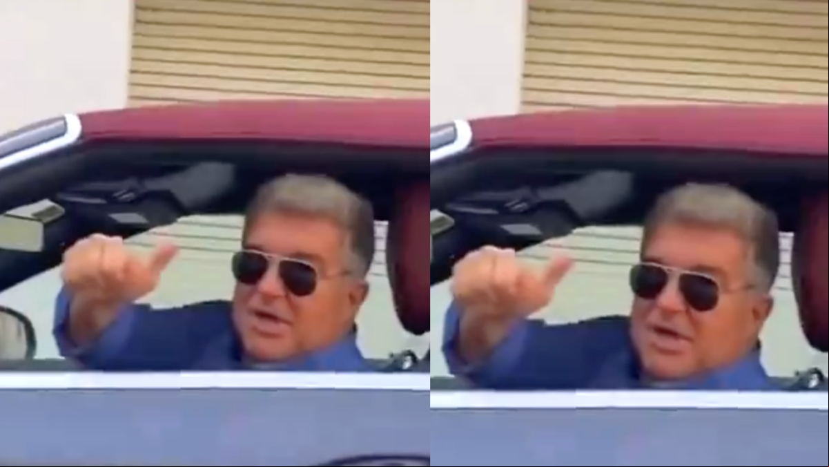 Laporta responde desde su coche sobre el fichaje de Nico Williams