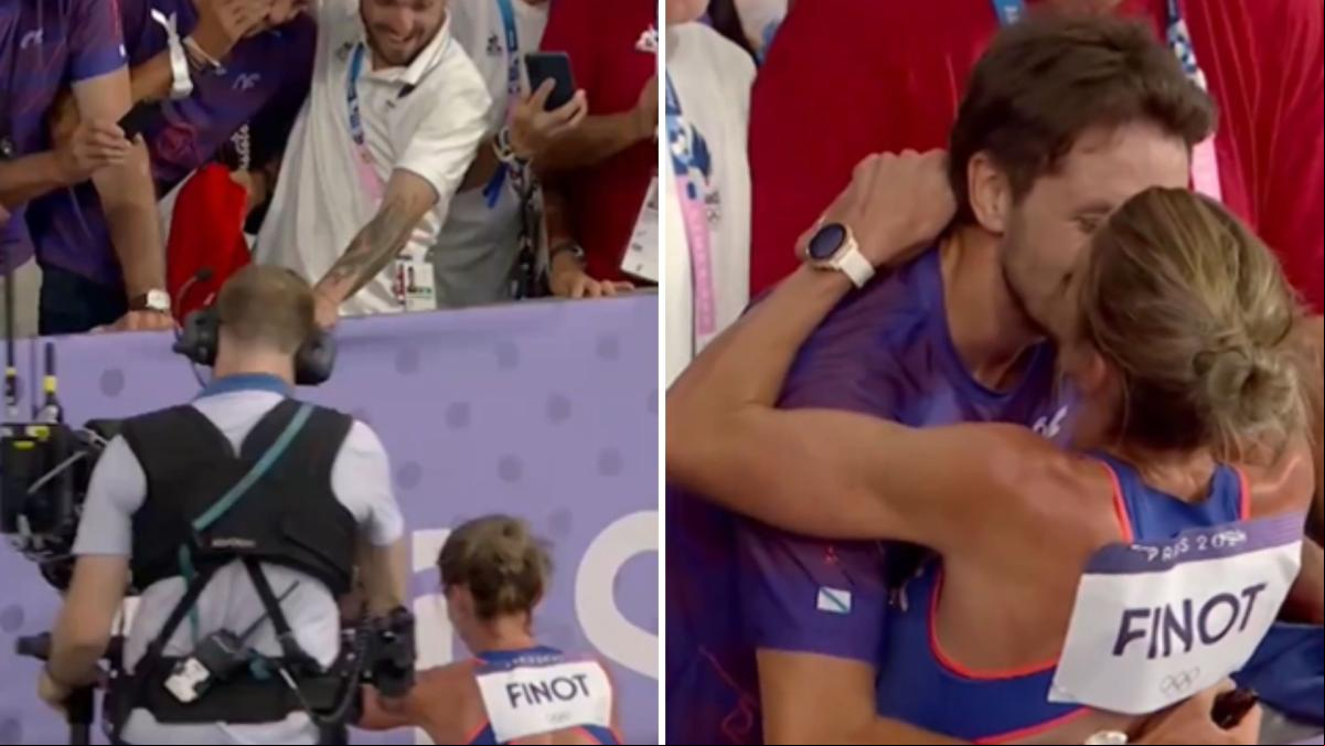 La atleta sa afincada en Galicia Alice Finot le pide matrimonio a su novio tras la carrera en París