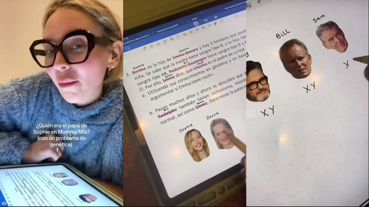 Una joven resuelve quién es el verdadero padre de Sophie en Mamma Mia mediante un problema de genética